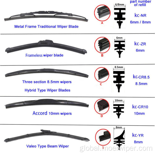 Universal Windshield Wiper Blade Universal Replacement Frameless Windshield Wiper Blade Factory